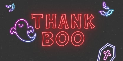 Neon Halloween Font Poster 8