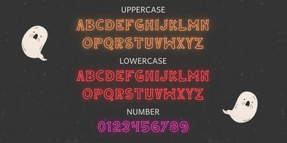 Neon Halloween Font Poster 4