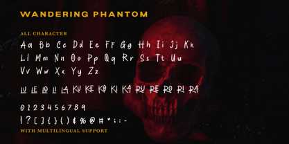 Wandering Phantom Font Poster 9