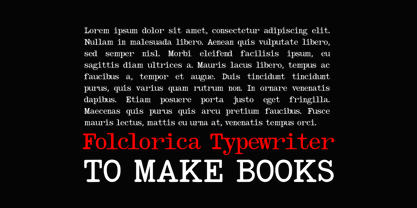 Folclorica Typewriter Font Poster 2