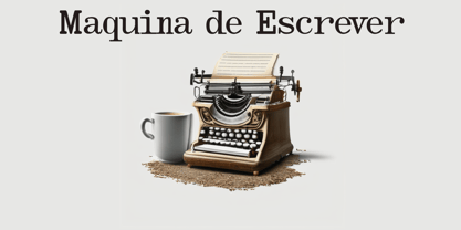 Folclorica Typewriter Font Poster 4