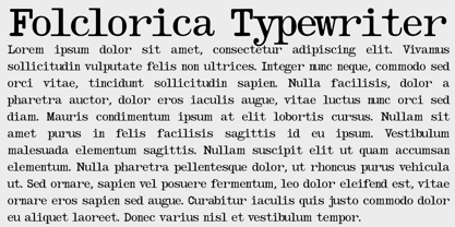 Folclorica Typewriter Font Poster 5