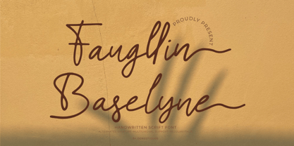 Faugllin Baselyne Font Poster 1