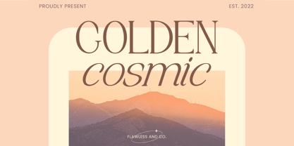 Golden Cosmic Font Poster 1