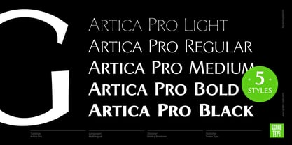 Artica Pro Font Poster 4