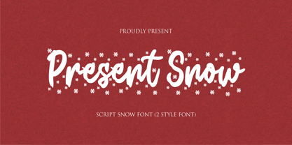 Present Snow Font Poster 1