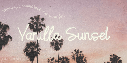 Vanilla Sunset Font Poster 1