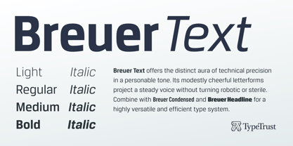 Breuer Text Font Poster 1