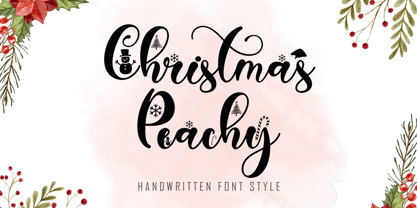 Christmas Peachy Font Poster 1