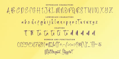 Yellow Cute Font Poster 7