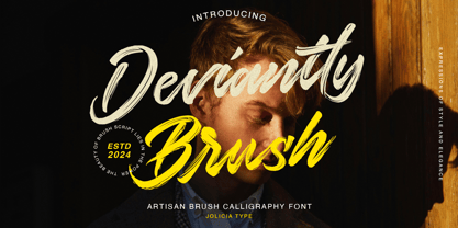 Deviantly Brush Font Poster 1