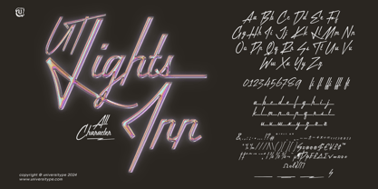 UT Lights Inn Font Poster 6