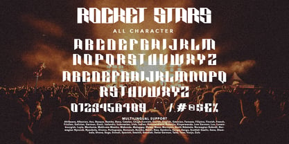 MC Rocket Stars Font Poster 8