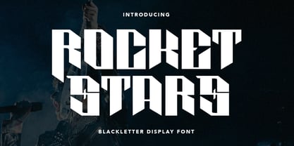 MC Rocket Stars Font Poster 1