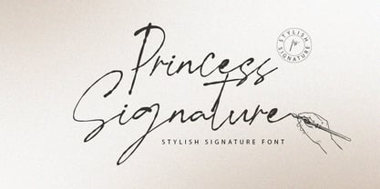 Princess Signature Font Poster 1