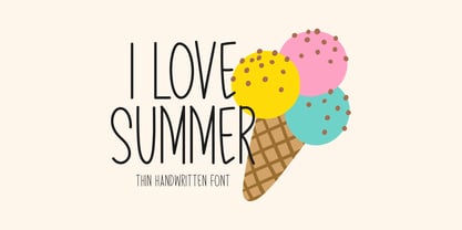 I Love Summer Font Poster 1