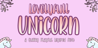 Lovelyfull Unicorn Font Poster 1