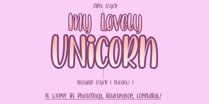 Lovelyfull Unicorn Font Poster 7