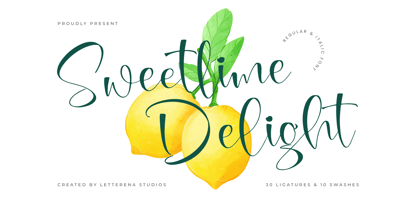 Sweetlime Delight Font Poster 1