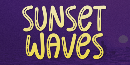 Sunset Waves Font Poster 1