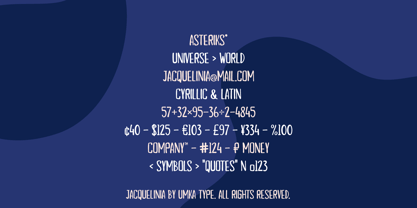 Jacquelinia Font Poster 8