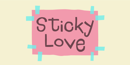 Sticky Love Font Poster 1