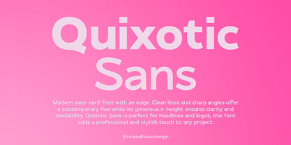 Quixotic Sans Fuente Póster 1