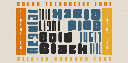 Round Technocrat Font Poster 8