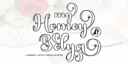 My Homey Belya Outline Font Poster 1