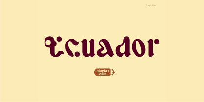 Ecuador Font Poster 1