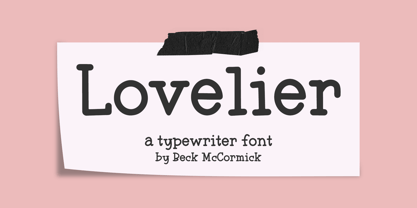 Lovelier Typewriter Font Poster 1