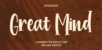 Great Mind Font Poster 1