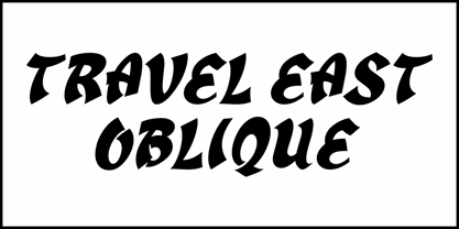 Travel East JNL Font Poster 4