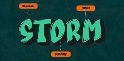 Under Storm 3d Graffiti Font Poster 3