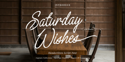 Saturday Wishes Font Poster 1