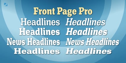 Front Page Pro Font Poster 2