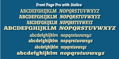 Front Page Pro Font Poster 3