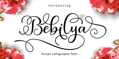 Bebiliya script Font Poster 1