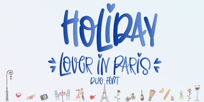 Holiday In Paris Font Poster 1
