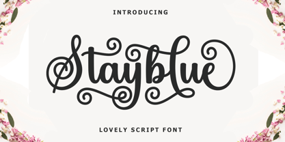 Stayblue Script Font Poster 1