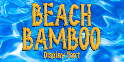 Beach Bamboo Font Poster 1