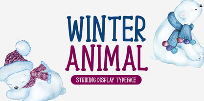 Winter Animal Font Poster 1