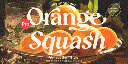 Orange Squash Pro Font Poster 1