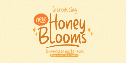 Honey Blooms Font Poster 1