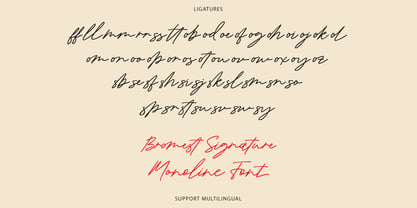 Bromest Signature Font Poster 9