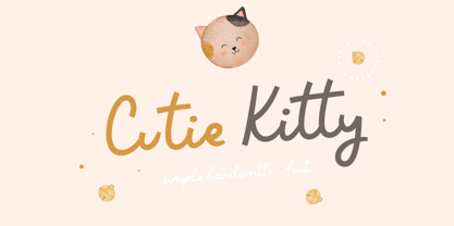 Cutie Kitty Font Poster 1