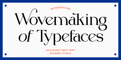 Wovemaking of Typeface Font Poster 1