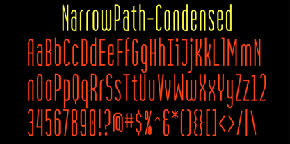 Narrow Path Font Poster 6