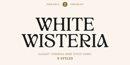 White Wisteria Font Poster 1