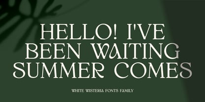 White Wisteria Font Poster 10
